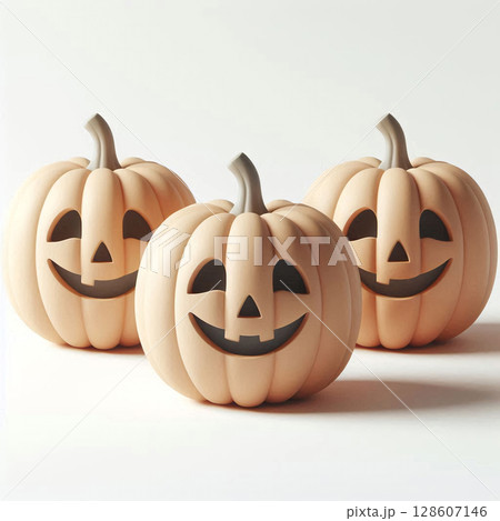 ソフトシャドウのかぼちゃアート 128607146