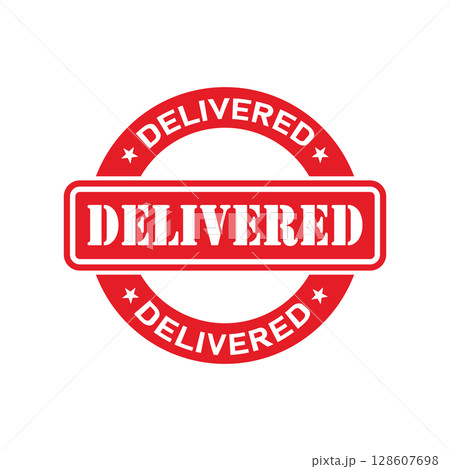 Red Round Shipping Label Icon Badge Sign Red Round Shipping Label Icon Badge Sign 128607698