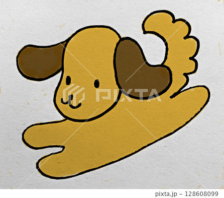 走る犬 128608099