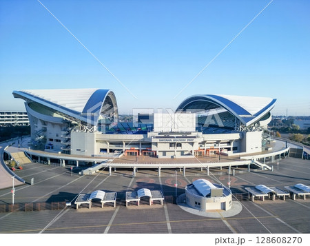 空撮「埼玉県」さいたまスタジアム2002の風景 128608270