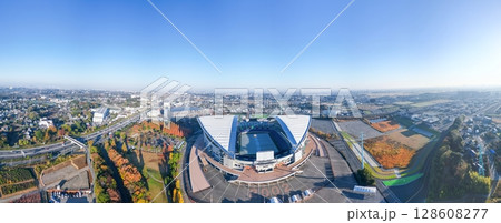 空撮「埼玉県」さいたまスタジアム2002の風景 128608277