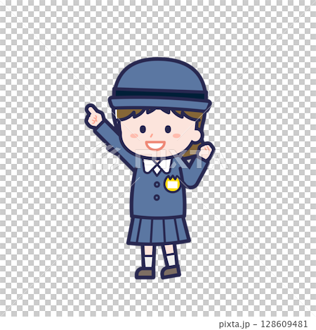 こども／ななめ／女の子 05 128609481