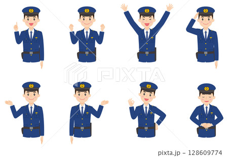 警察官上半身その2 警察官上半身その2 128609774