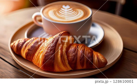 クロワッサンとカフェオレ 128610001