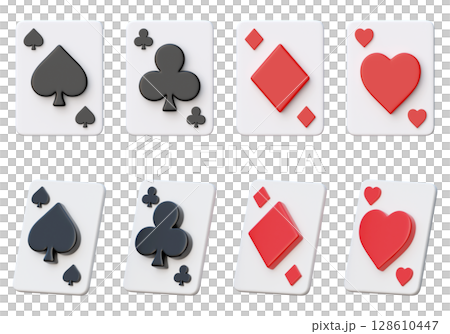 Cartoon Style playing card set 3D graphic 128610447