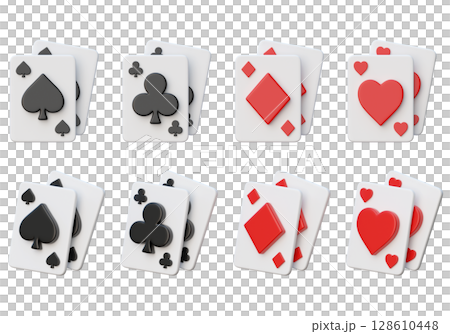Cartoon Style playing card set 3D graphic 128610448