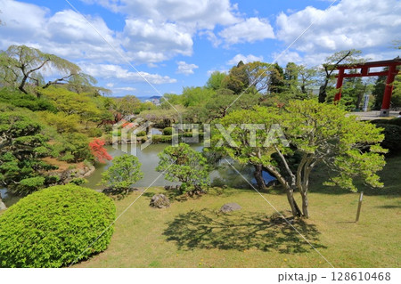 宮城県・塩釜市・塩竈神社の日本庭園 宮城県・塩釜市・塩竈神社の日本庭園 128610468