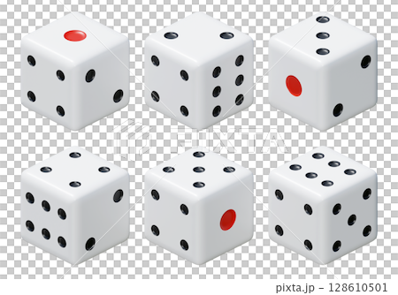 cartoon style game dice 3D graphic cartoon style game dice 3D graphic 128610501