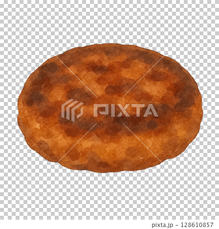 【お弁当】ハンバーグのイラスト 128610857