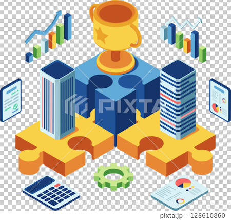 Isometric Competitive Advantage in Business Mergers with Connected Jigsaw Isometric Competitive Advantage in Business Mergers with Connected Jigsaw 128610860