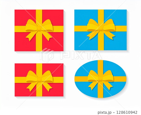 プレゼントボックスのイラスト 128610942