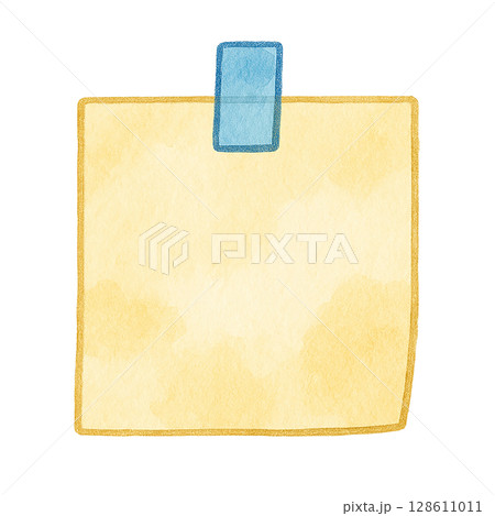 鉛筆,えんぴつ,文房具,筆記具,イラスト,水彩風,手描き風,シンプル,かわいい,短い鉛筆,太い鉛筆, 128611011