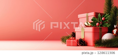 Colorful 3D Holiday Sale Banner Design Colorful 3D Holiday Sale Banner Design 128611306