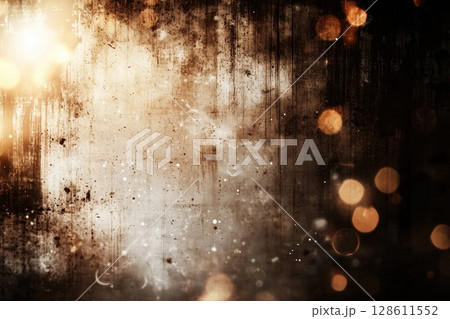 A blurry, grainy, and dark image with a lot of light and dark spots A blurry, grainy, and dark image with a lot of light and dark spots 128611552