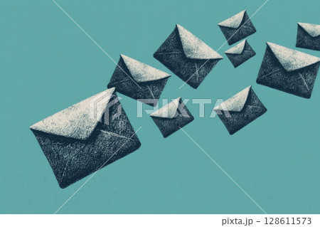 Creative Email Marketing Concept Illustration Creative Email Marketing Concept Illustration 128611573
