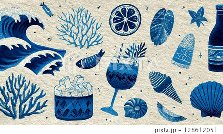 exotic fruits made of wood 128612051