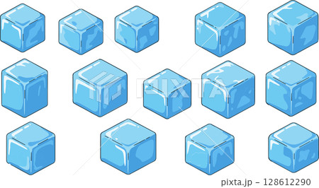 Abstract blue background with seamless water drops and floral wave patterns 128612290