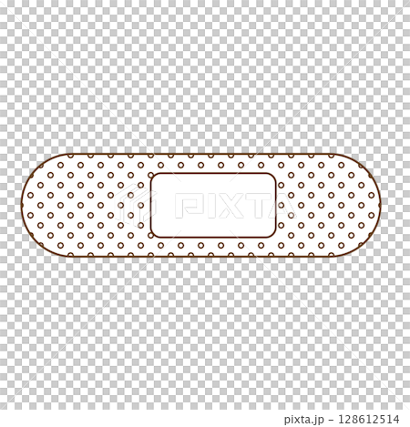 Simple line drawing of a bandage 128612514