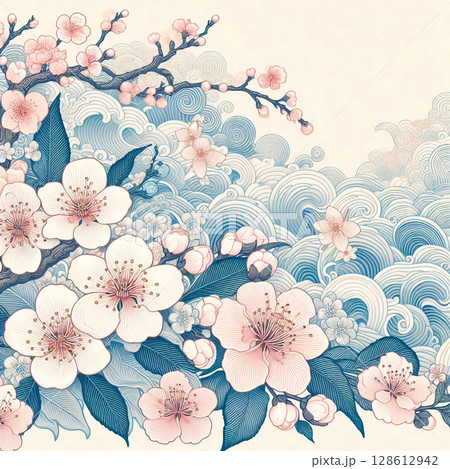 伝統美を感じる背景 128612942