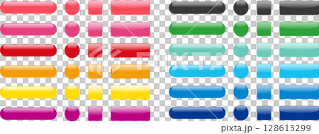 一組有光澤的網頁按鈕圖標 128613299