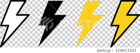 Lightning strike icon 01 128613301