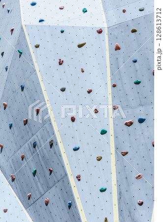 Modern climbing wall in Lhasa city,Tibet, China Modern climbing wall in Lhasa city,Tibet, China 128613712