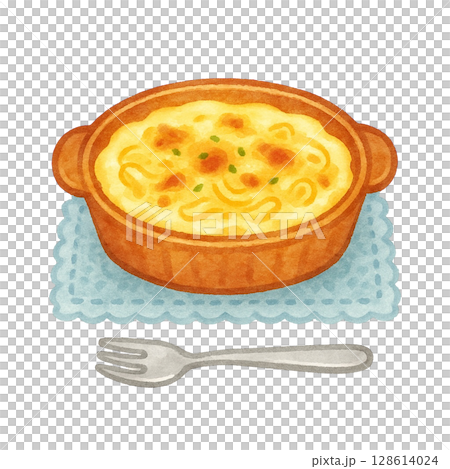 [咖啡店] 通心粉焗烤插畫/類型2 128614024