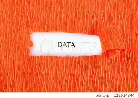 Concept word DATA. For direction of business strategy success concept 128614844