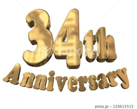 3DCG文字「34th Anniversary/34周年マークキラキラ」 3DCG文字「34th Anniversary/34周年マークキラキラ」 128615515