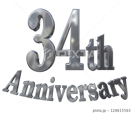 3DCG文字「34th Anniversary/34周年マークキラキラ」 3DCG文字「34th Anniversary/34周年マークキラキラ」 128615583