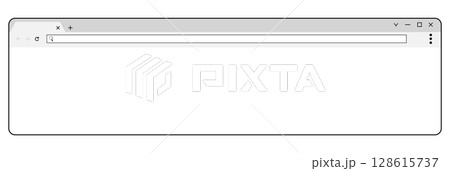 シンプルブラウザイラスト グレー シンプルブラウザイラスト グレー 128615737