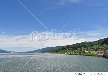 諏訪湖　　長野県岡谷市 128615927