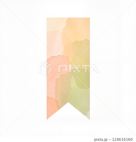 Pastel bookmark with gold accents and soft colors on white background, elegance Pastel bookmark with gold accents and soft colors on white background, elegance 128616160