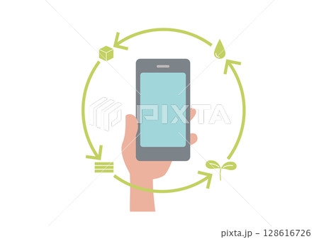 スマホと巡るイメージ 128616726