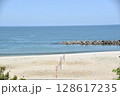 日和山海岸のビーチバレーコート 128617235