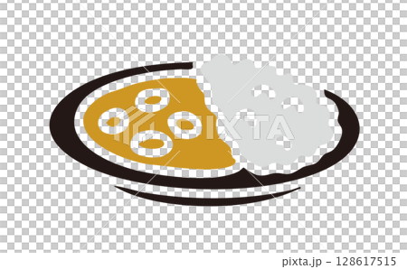 Curry and rice illustration Curry and rice illustration 128617515