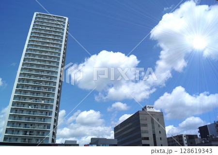 高層マンション＜加工＞ 128619343