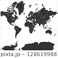 Layered editable vector illustration outline of World Map. 128619988