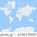 Layered editable vector illustration outline of World Map. 128619989