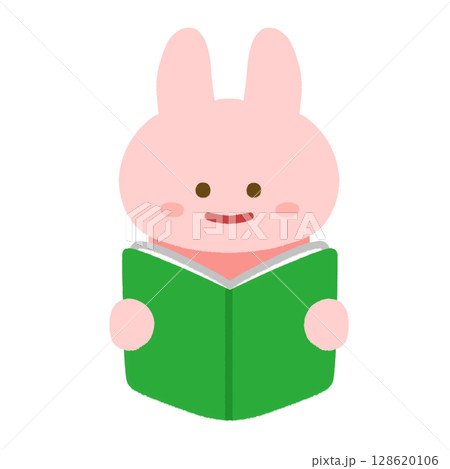 本を読むうさぎ 128620106