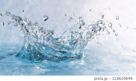 クラウンのような水が跳ねる背景 128620649