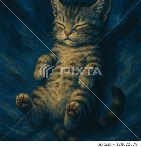 寝ている猫 128622379