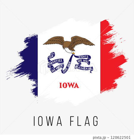 USA State IOWA Vector Flag Design Template. IOWA Flag for Independence Day. Grunge IOWA Flag USA State IOWA Vector Flag Design Template. IOWA Flag for Independence Day. Grunge IOWA Flag 128622501