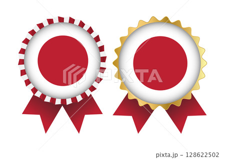Vector Medal Set Designs of Japan Template 128622502