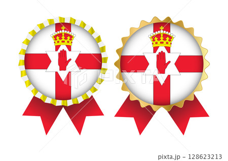 Vector Medal Set Designs of Northern Ireland Template 128623213