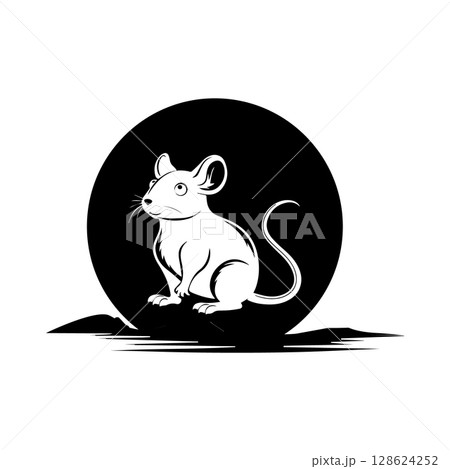 isolated mouse silhouette vector design black 128624252