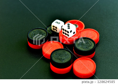 Playing chips of two colors. Playing chips of two colors. 128624585