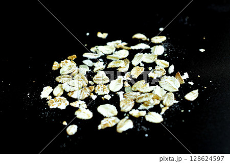 Oatmeal cereal on the table. 128624597