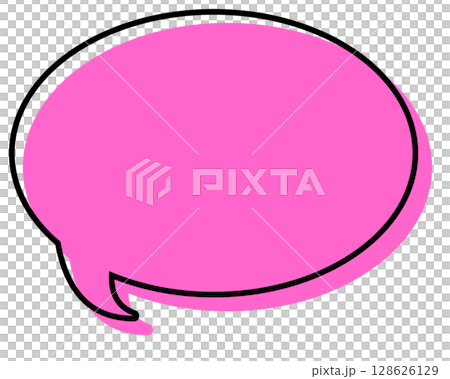 Simple speech bubble with misaligned lines - round 128626129