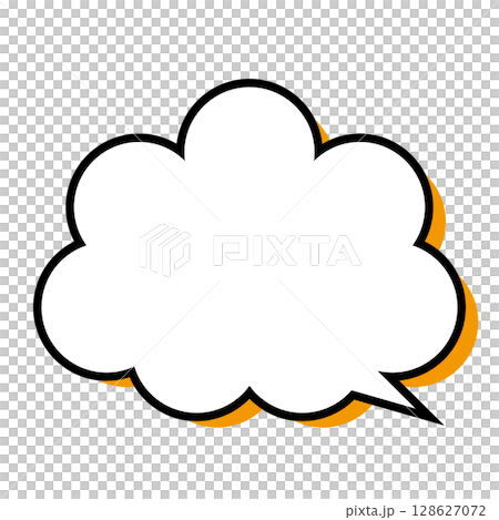 Simple speech bubble illustration - Fluffy Simple speech bubble illustration - Fluffy 128627072